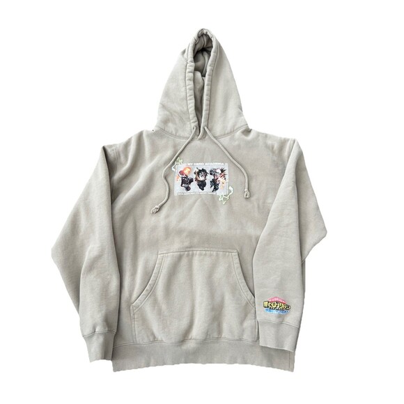MY HERO ACADEMIA iiZO PULLOVER HOODIE Tan Size Large - Picture 1 of 7